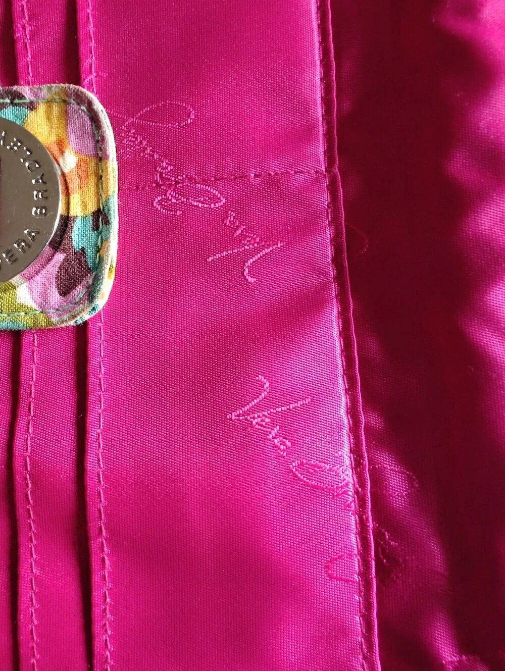 Vera Bradley Turnlock Wallet Tutti Frutti Green PINK Paisley EUC